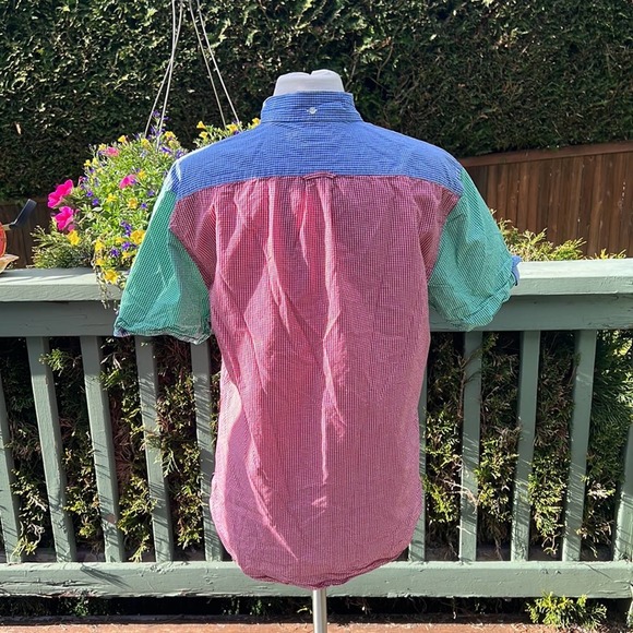 Stafford Prep men’s button down shirt cotton checked red green white L - Picture 6 of 11